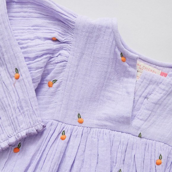 Girls Ava Bella Dress - Lavender Oranges - Picture 2 of 3